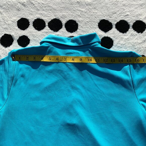 Izod Golf Blue Graphic Diamond Print Golf Polo Shirt - Picture 5 of 9